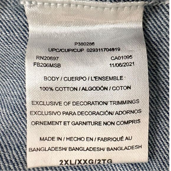 Dickies Women 2XL XXL Bib Overalls Blue Jean Denim Workwear Utility Medium Wash - Picture 13 of 13